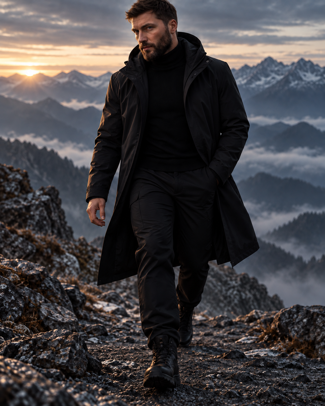 BIG BODY Model auf einem Bergweg